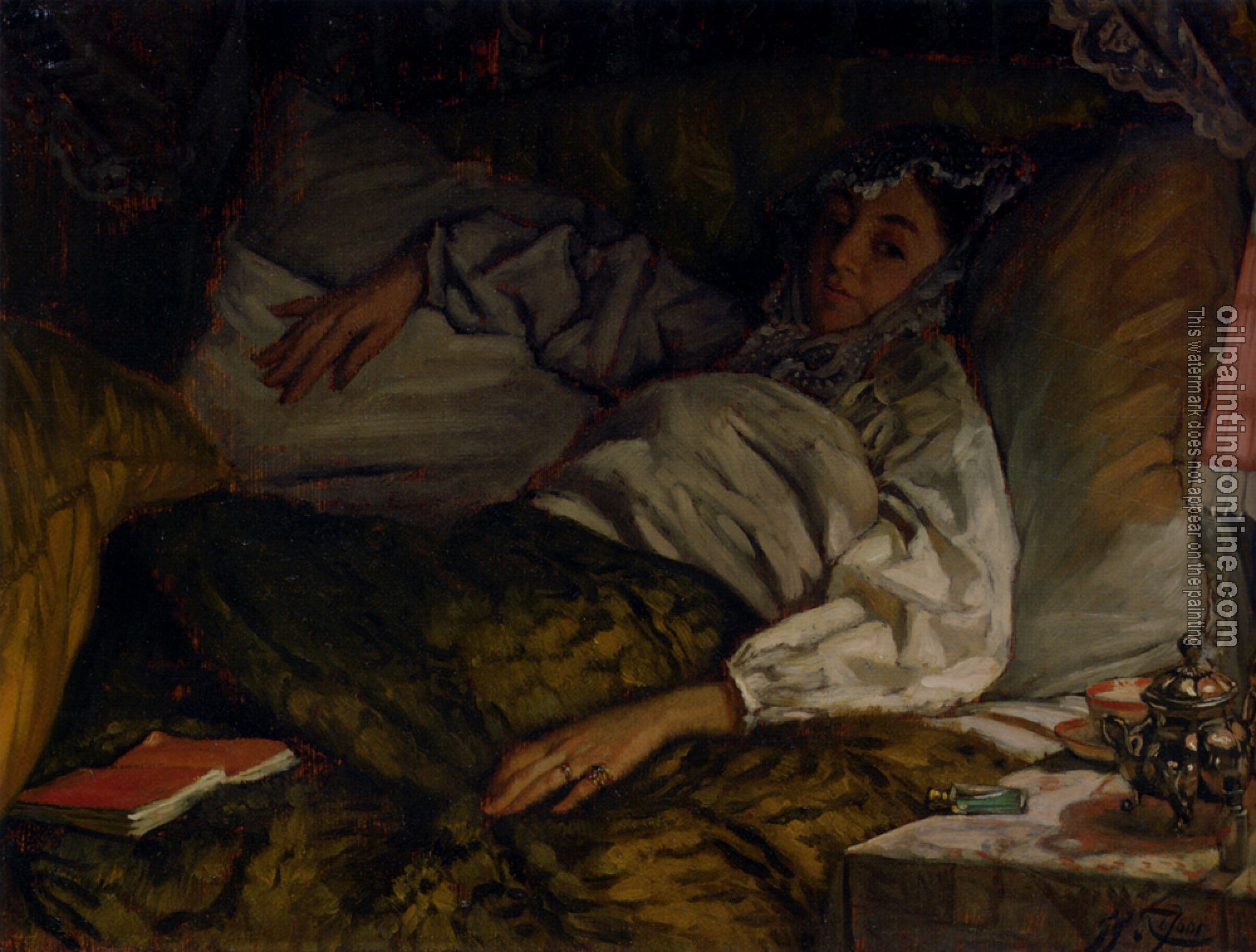 Tissot, James - A Reclining Lady